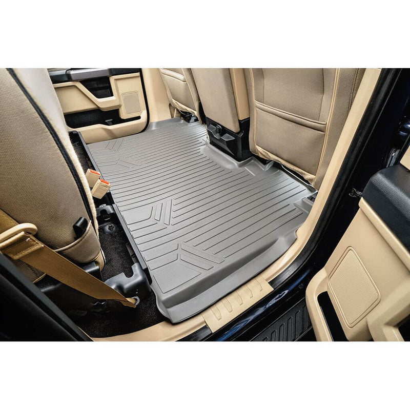 Load image into Gallery viewer, SmartCoverage™ Custom Fit Floor Liners For 2015-2025 Ford F-150 SuperCrew Cab with 1st Row Bench Seat No 2nd Row Underseat Storage (Vinyl Flooring)
