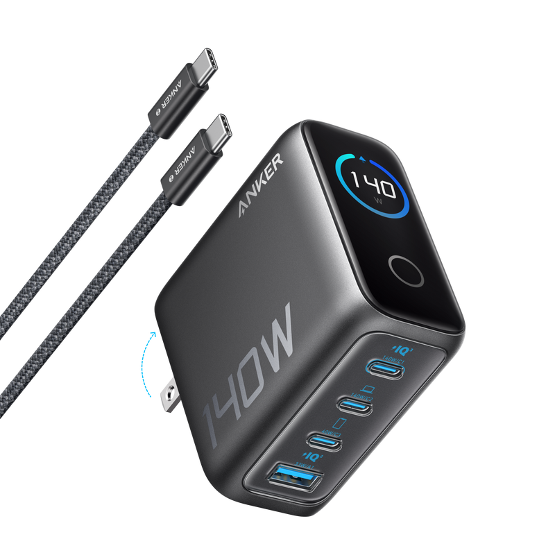 Load image into Gallery viewer, Anker Charger (140W, 4-Port, PD 3.1) with USB-C Cable
