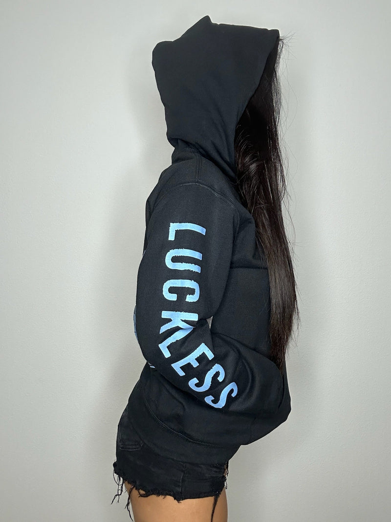 Load image into Gallery viewer, Out Here Being Wild Hoodie Dew Blue
