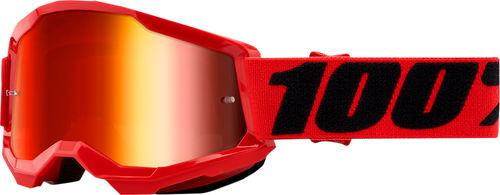100% Youth Strata 2 Goggles - Red - Red Mirror 50032-00004