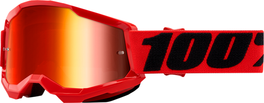 100% Youth Strata 2 Goggles - Red - Red Mirror 50032-00004