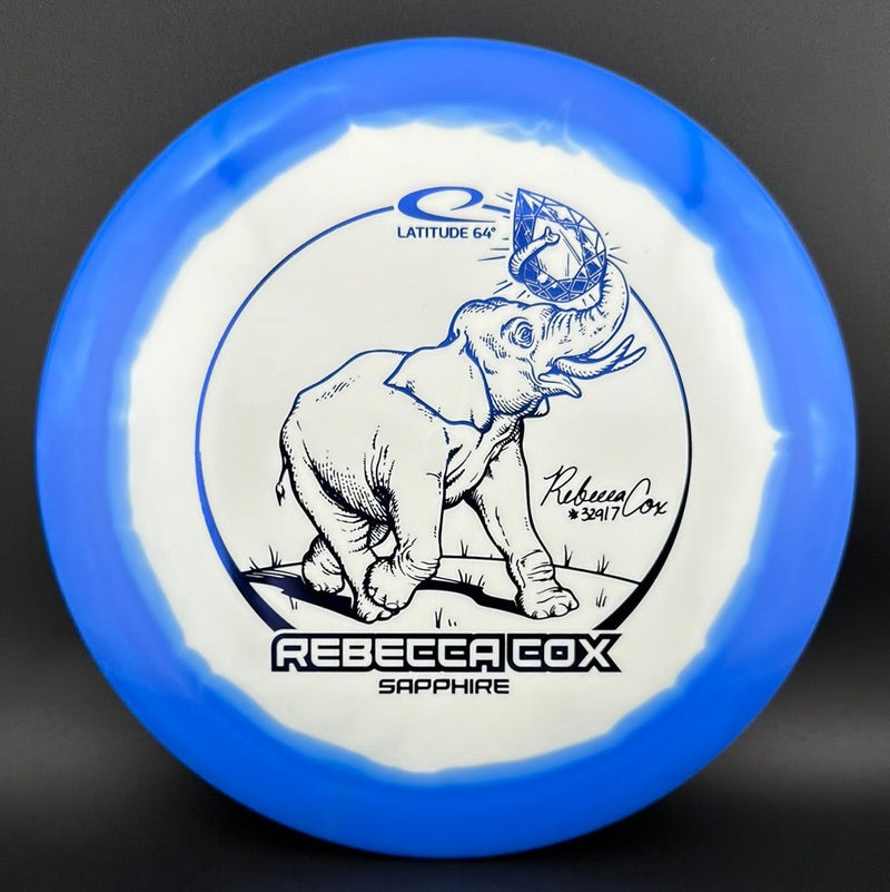 Load image into Gallery viewer, Gold Orbit Sapphire - Rebecca Cox 2024 Tour Series
