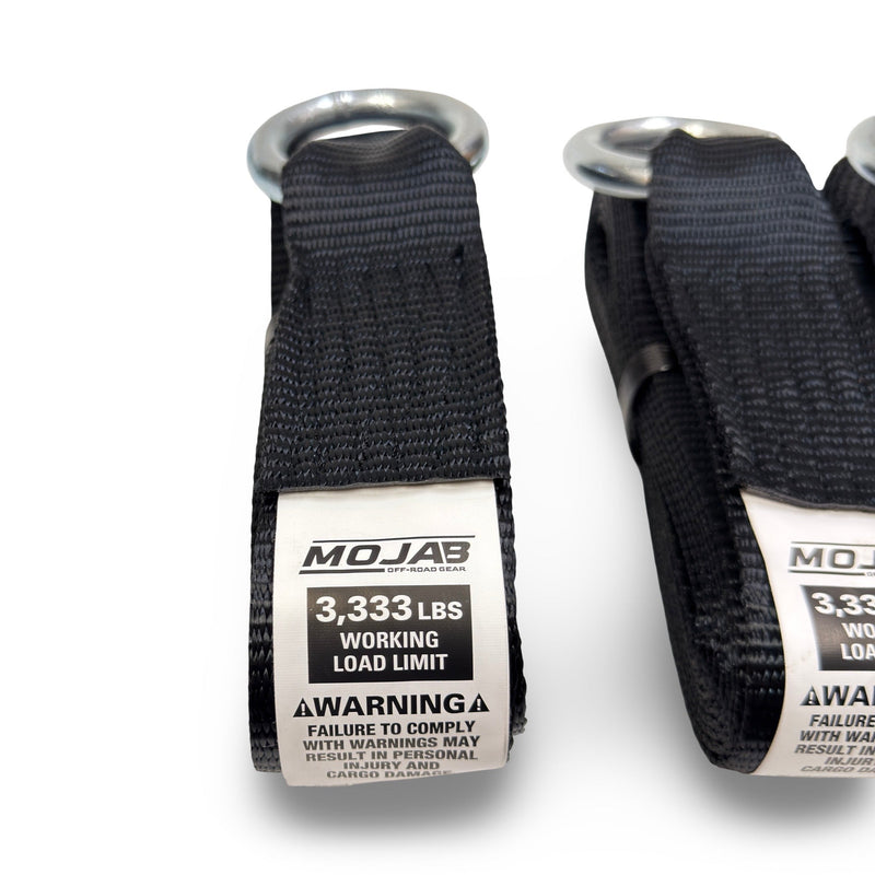 Load image into Gallery viewer, MOJAB LassoLock™ Heavy-Duty Tire Tie Down Kit – 2” × 12’ (Set of 4)
