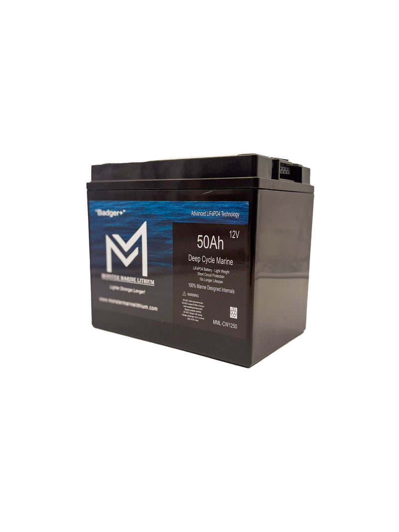 Load image into Gallery viewer, 12v 50Ah Deep Cycle Lithium Marine Battery "Hyena" - MML-CW1250
