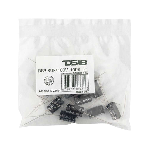 DS18 BB3.3UF/100V-10PK Bass Blocker 12KHz @ 4 ohms or 6KHz @ 8 ohms 6DB/OCT Tweeter 10PCK - Skoutley Outdoors LLC