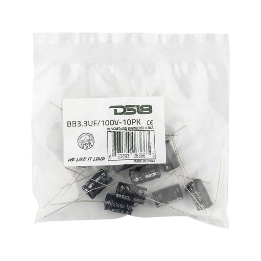 DS18 BB3.3UF/100V-10PK Bass Blocker 12KHz @ 4 ohms or 6KHz @ 8 ohms 6DB/OCT Tweeter 10PCK - Skoutley Outdoors LLC