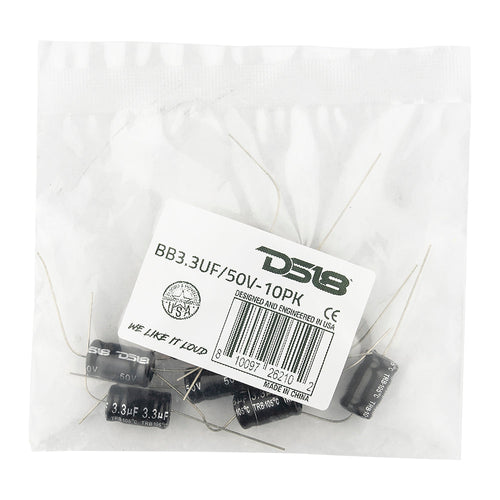 DS18 BB3.3UF/50V-10PK Bass Blocker 12KHz @ 4 ohms or 6KHz @ 8 ohms 6DB/OCT Tweeter 10PCK