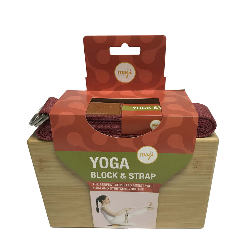 Load image into Gallery viewer, Bamboo Yoga Block &amp; Strap Combo
