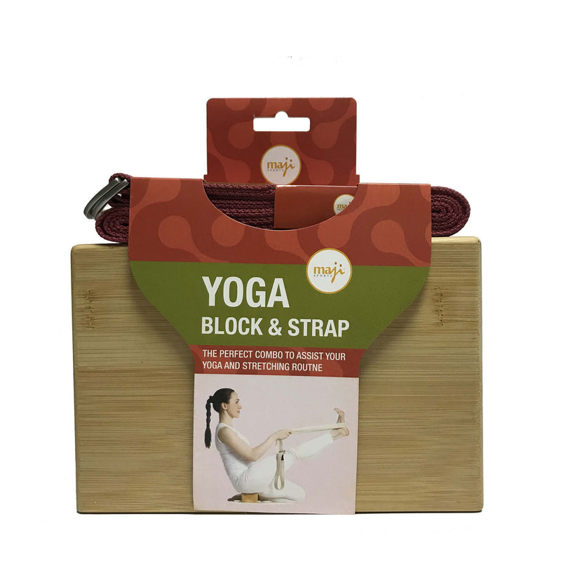 Load image into Gallery viewer, Bamboo Yoga Block &amp; Strap Combo
