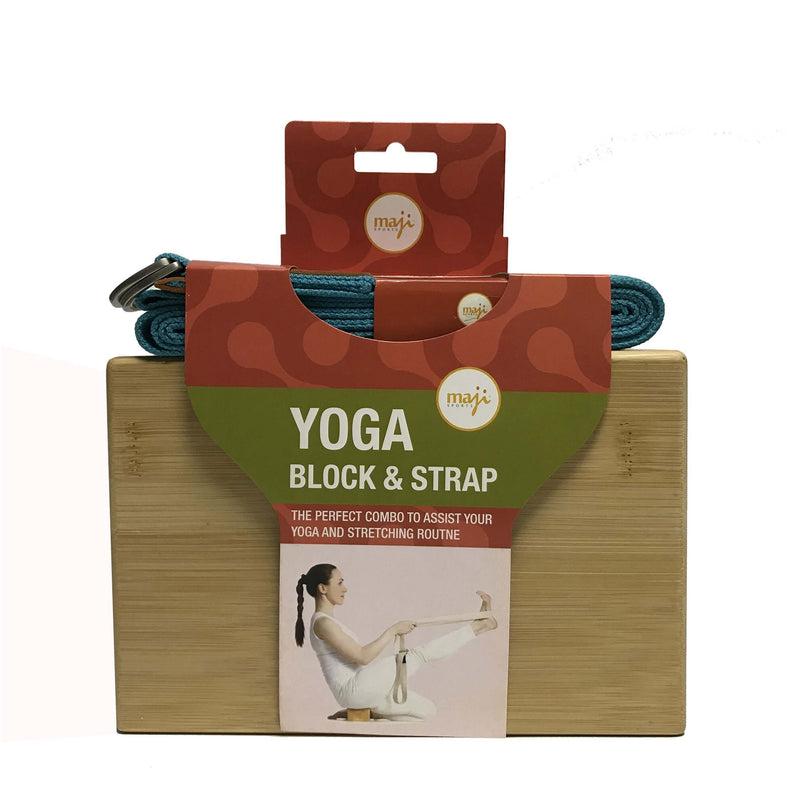 Load image into Gallery viewer, Bamboo Yoga Block &amp; Strap Combo
