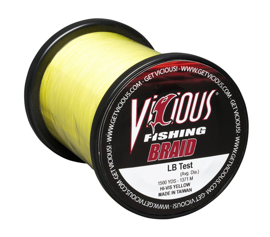 Vicious Standard Yellow Braid - 20 Lb Test