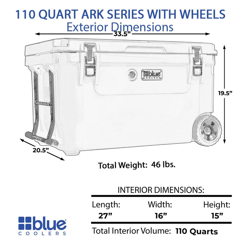 Load image into Gallery viewer, 110 Quart Ark Series Roto-Molded Wheeled Cooler
