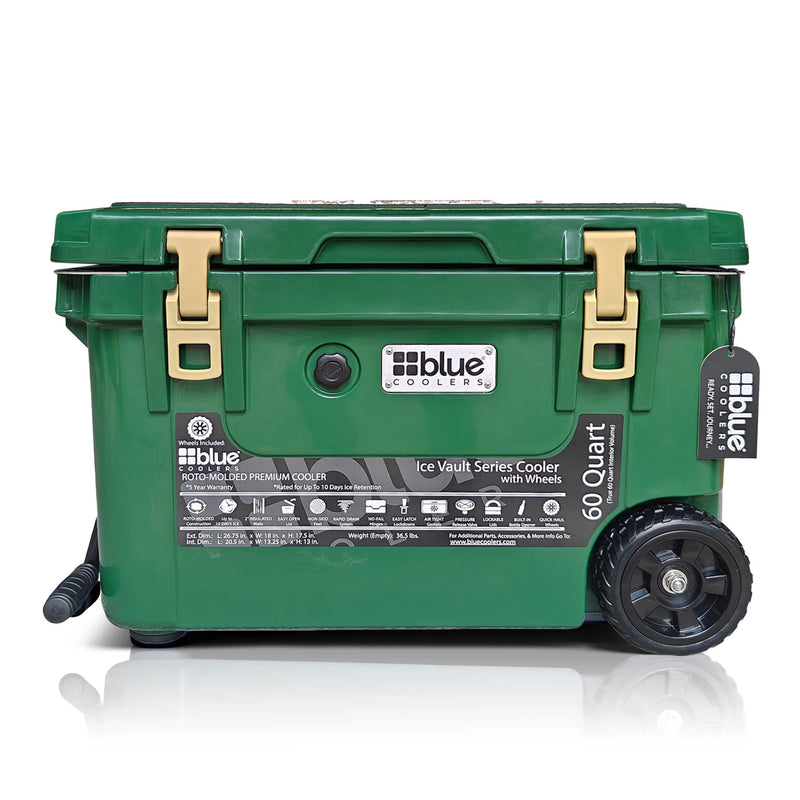 Load image into Gallery viewer, 60 Quart Ice Vault Roto-Molded Cooler with Wheels
