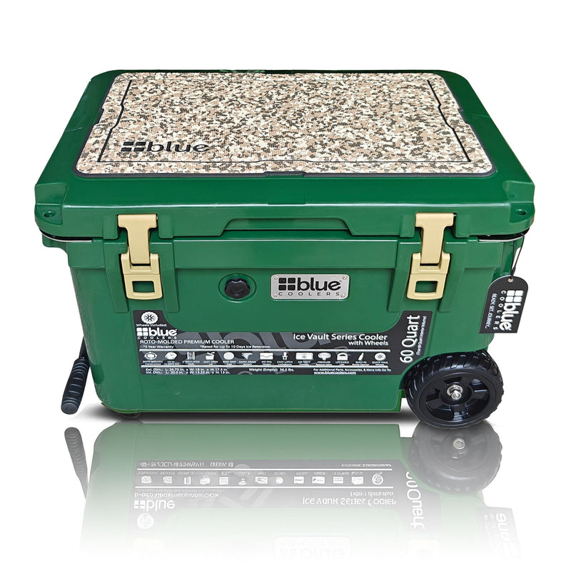 Load image into Gallery viewer, 60 Quart Ice Vault Roto-Molded Cooler with Wheels
