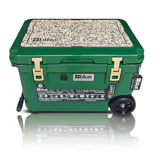 60 Quart Ice Vault Roto-Molded Cooler with Wheels