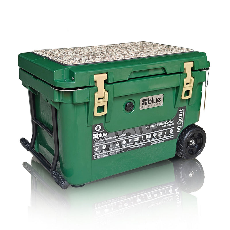 Load image into Gallery viewer, 60 Quart Ice Vault Roto-Molded Cooler with Wheels
