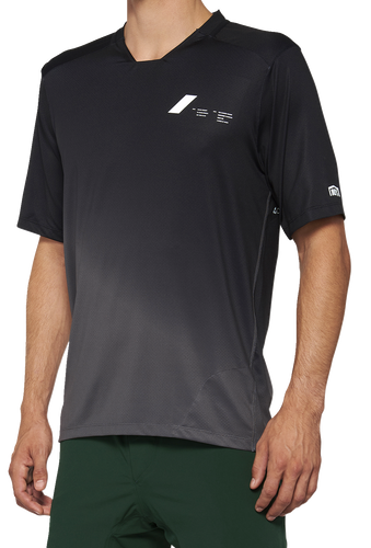 100% Celium Jersey - Short-Sleeve - Black/Charcoal - Large 40011-00002