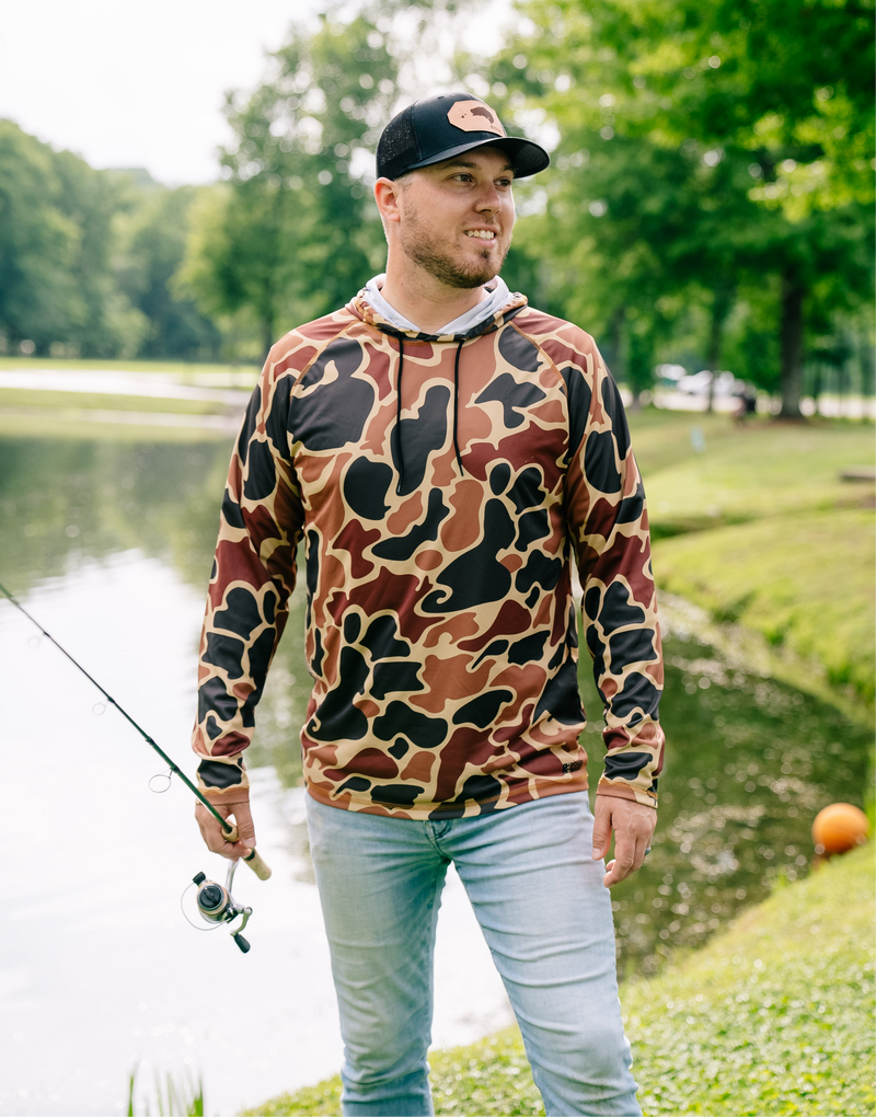 Load image into Gallery viewer, Men's Old School Camo Performance Hoodies
