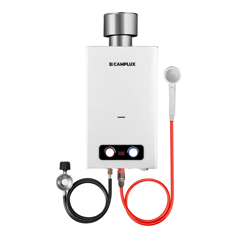 Load image into Gallery viewer, Camplux BD264C Tankless Propane Water Heater With Rain Cap
