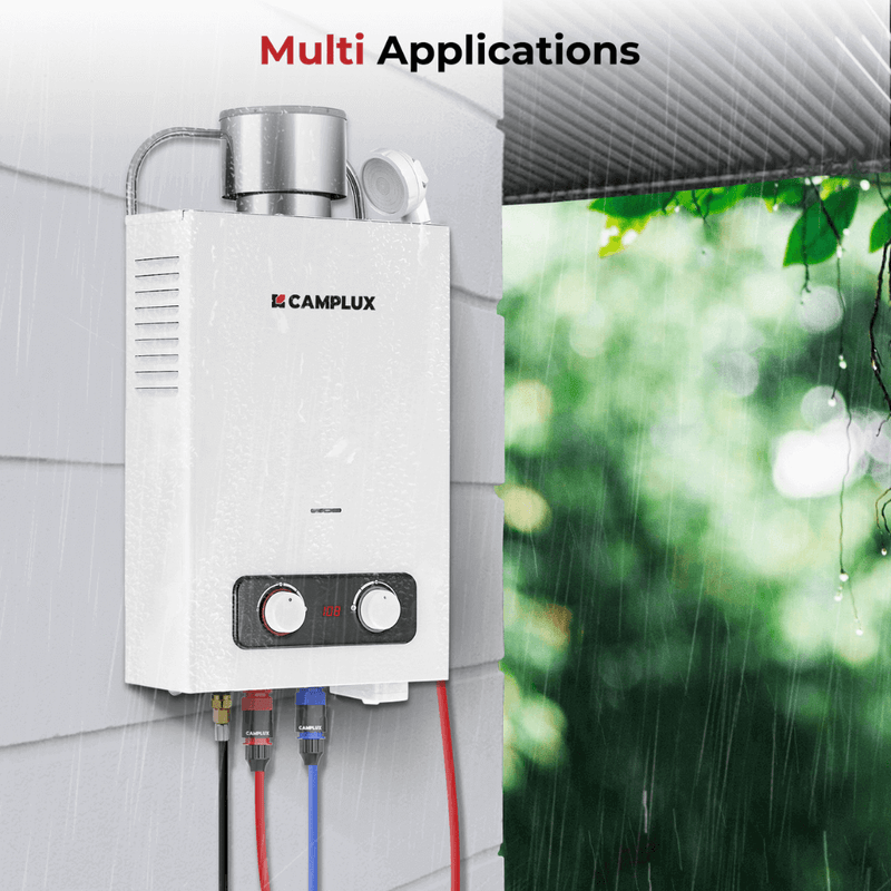 Load image into Gallery viewer, Camplux BD158C Tankless Propane Water Heater With Rain Cap
