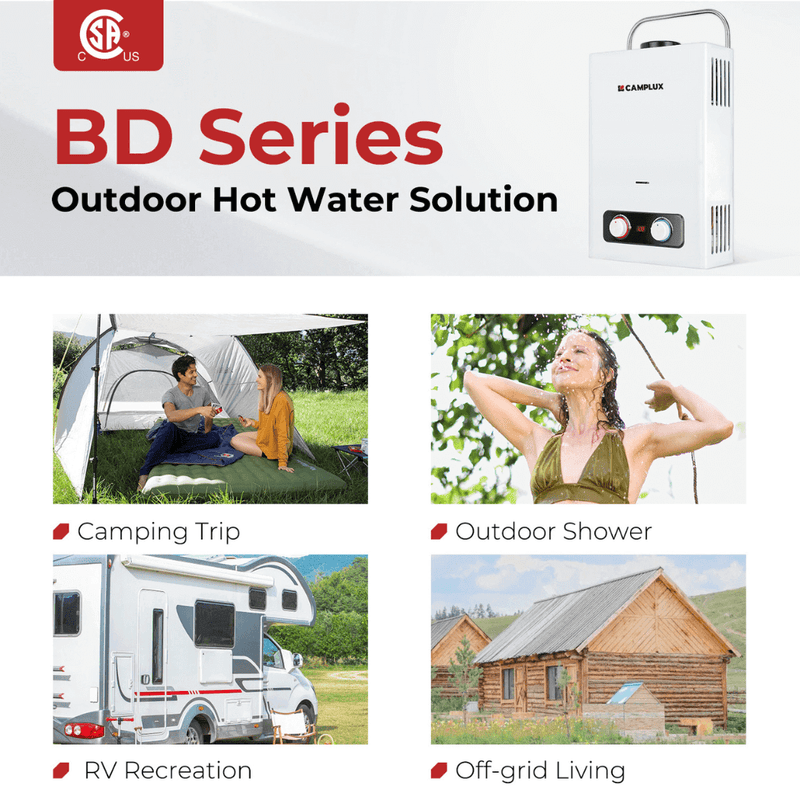 Load image into Gallery viewer, Camplux BD158P43 Tankless Propane Water Heater Pump Kit
