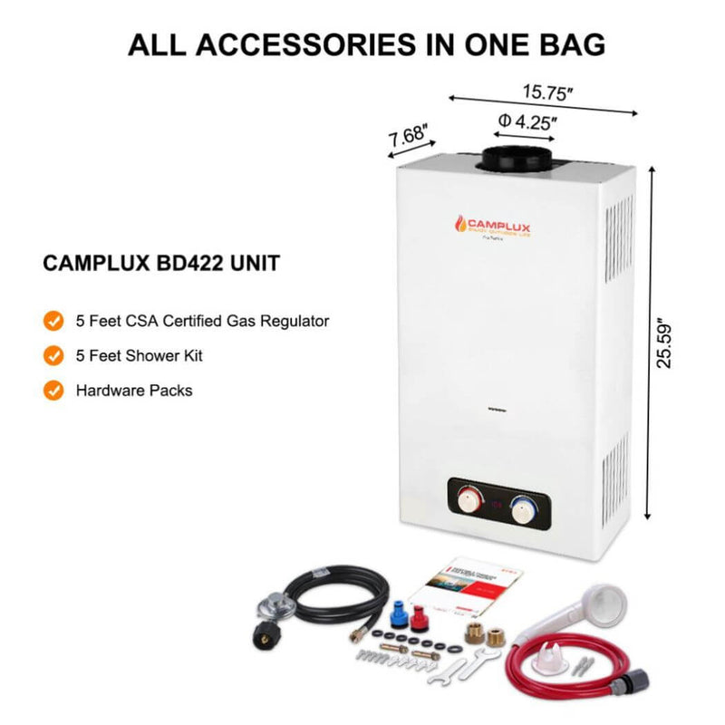 Load image into Gallery viewer, Camplux BD422 On Demand Water Heater Propane
