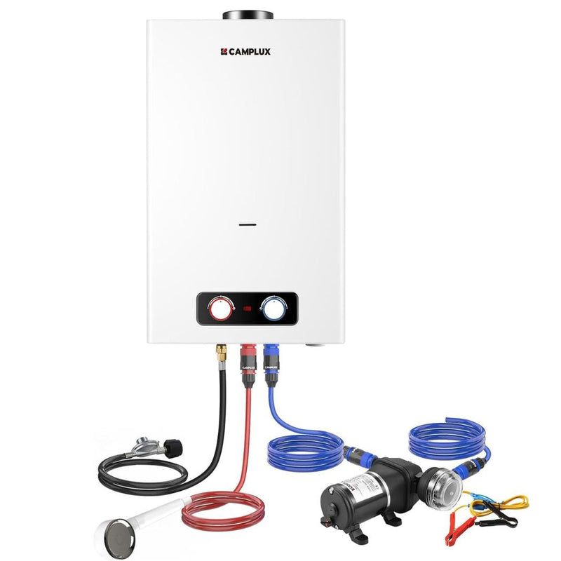 Load image into Gallery viewer, Camplux BD422P120 Propane Outdoor Water Heater Pump Kit
