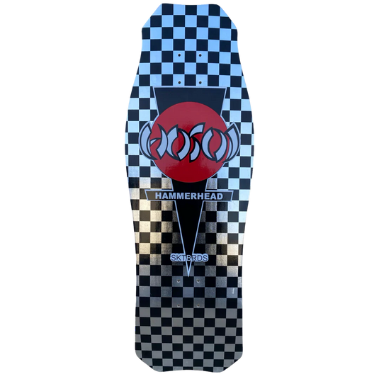 Hosoi O.G. Hammerhead Checkerboard Limited Colorway Deck - 10.5″ Silver Foil