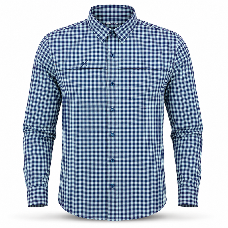 Load image into Gallery viewer, Long Sleeve Patterned Lifestyle Button Down w/ REPEL-X
