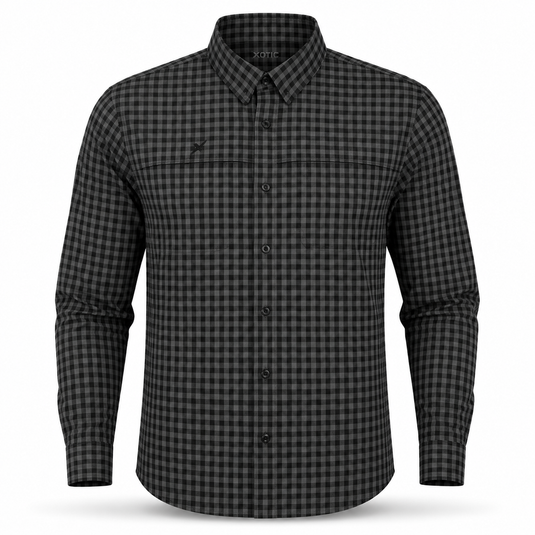 Long Sleeve Patterned Lifestyle Button Down w/ REPEL-X