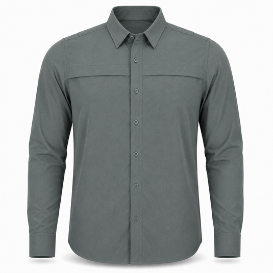 Long Sleeve Solid Lifestyle Button Down w/ REPEL-X