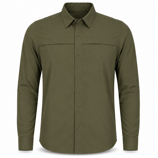 Long Sleeve Solid Lifestyle Button Down w/ REPEL-X