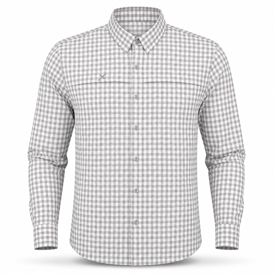 Long Sleeve Patterned Lifestyle Button Down w/ REPEL-X