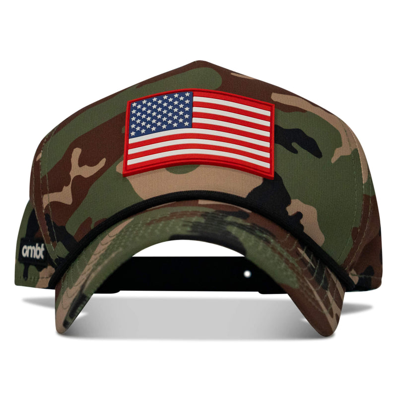 Load image into Gallery viewer, American Flag PVC Patch Waterproof Weekender Snapback

