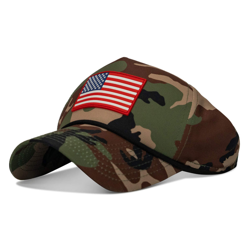 Load image into Gallery viewer, American Flag PVC Patch Waterproof Weekender Snapback
