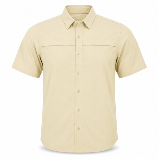 Short Sleeve Solid Lifestyle Button Down w/ REPEL-X