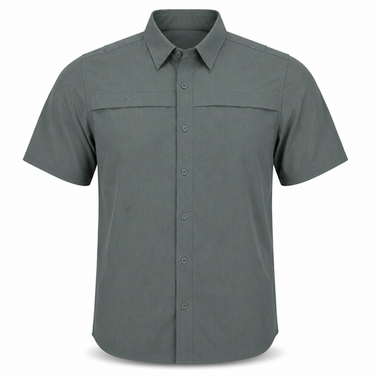 Short Sleeve Solid Lifestyle Button Down w/ REPEL-X