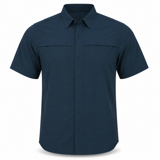 Short Sleeve Solid Lifestyle Button Down w/ REPEL-X
