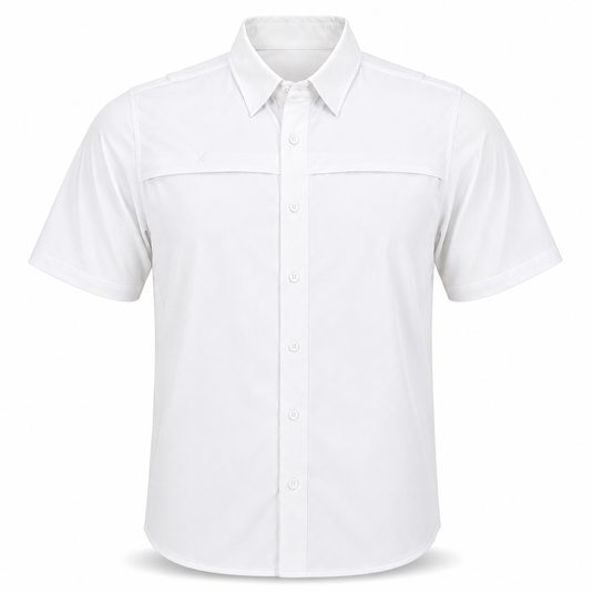 Short Sleeve Solid Lifestyle Button Down w/ REPEL-X