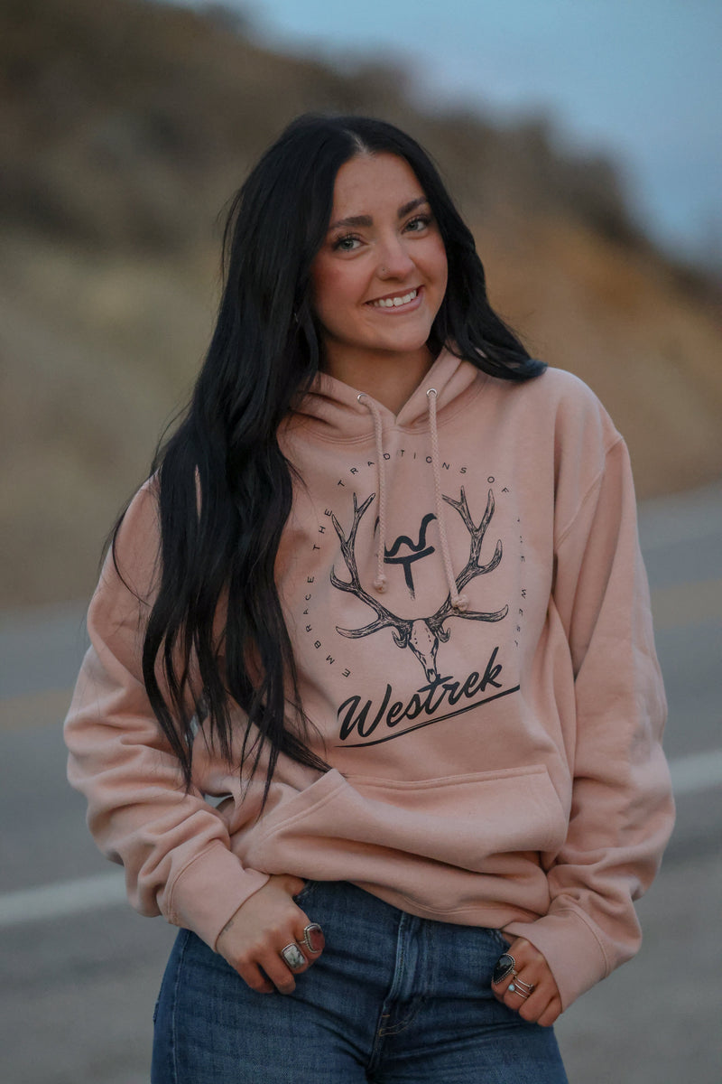Load image into Gallery viewer, Dusty Pink WT Elk Hoodie

