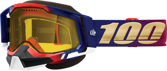 100% Racecraft 2 Snow Goggles - United - Yellow 50011-00006