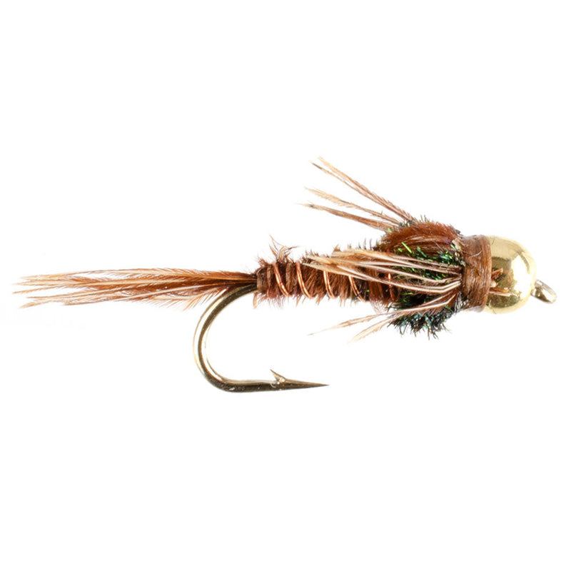 Load image into Gallery viewer, Bead Head Pheasant Tail Nymph Fly Fishing Flies - 6 Flies Hook Size 14
