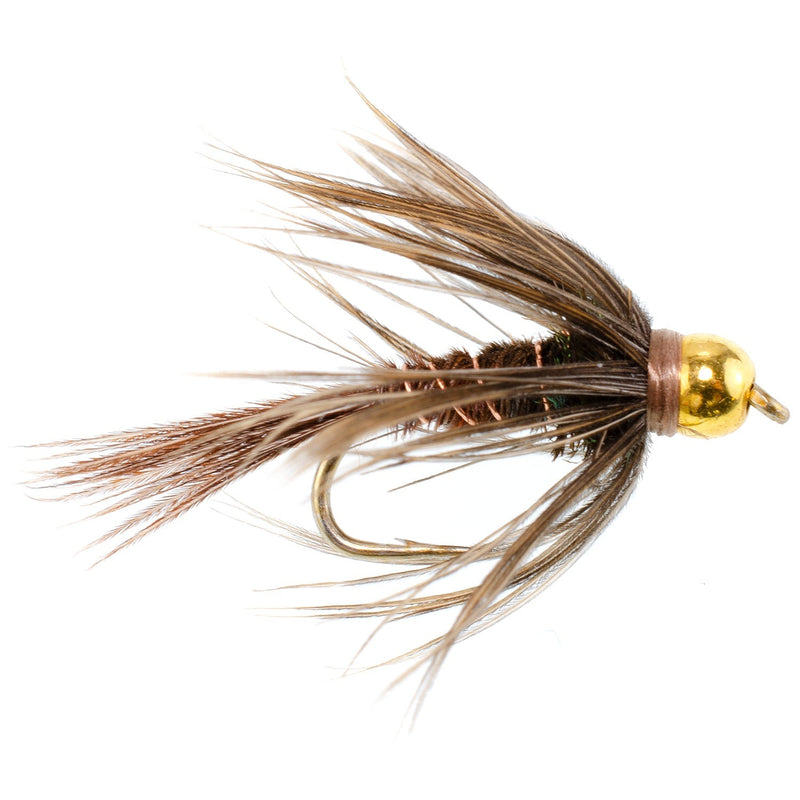 Load image into Gallery viewer, Soft Hackle Bead Head Pheasant Tail Nymph Fly Fishing Flies - 6 Flies Hook Size 14
