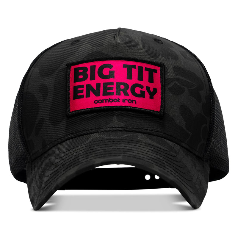 Load image into Gallery viewer, Big Tit Energy Pink Patch Snapback Hat
