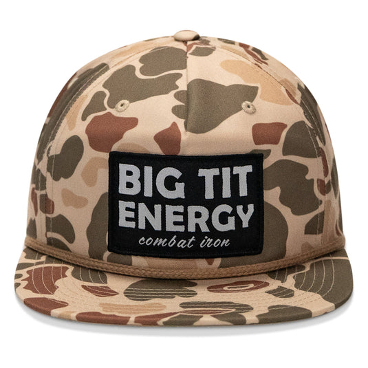 Big Tit Energy Patch Flatbill Snapback Hat