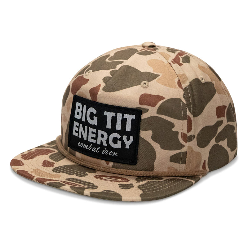 Load image into Gallery viewer, Big Tit Energy Patch Flatbill Snapback Hat
