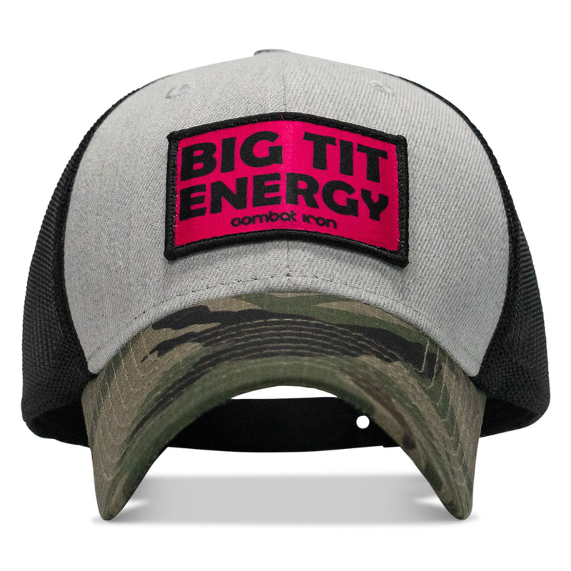 Load image into Gallery viewer, Big Tit Energy Pink Patch - Original Ripstop Snapback Hat
