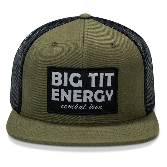 Big Tit Energy Patch Flatbill Snapback Hat