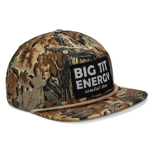 Big Tit Energy Patch Flatbill Snapback Hat