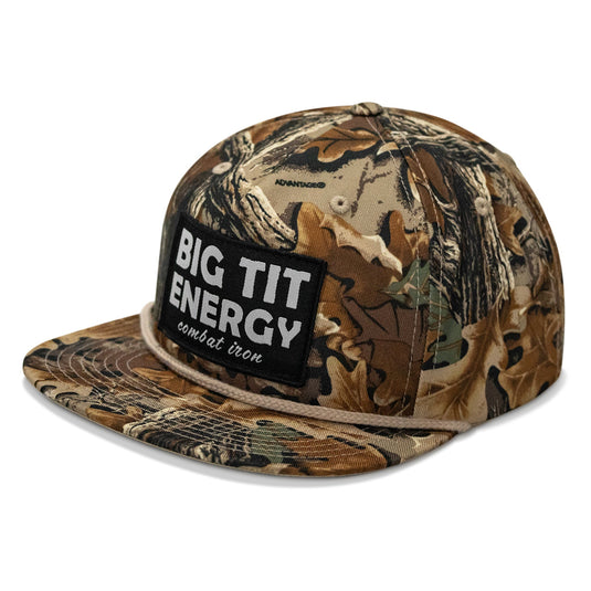 Big Tit Energy Patch Flatbill Snapback Hat